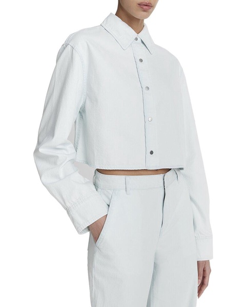 Vince Spring Twill Cropped Shirt