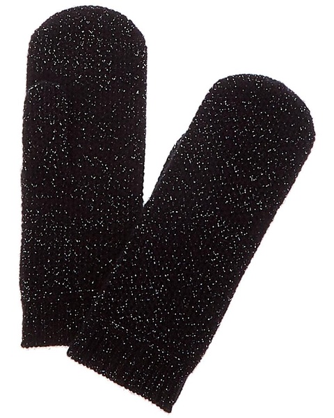 honeycomb lurex cashmere mittens