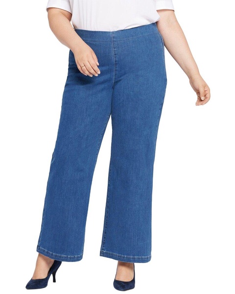 NYDJ Plus Teresa Pull-On Wide Leg Jean