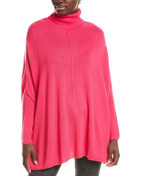 roll wool & cashmere-blend poncho