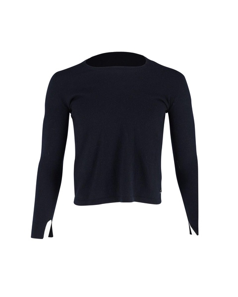 jumper in navy blue cashmere