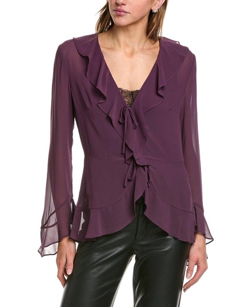 BCBGMAXAZRIA Ruffle Blouse