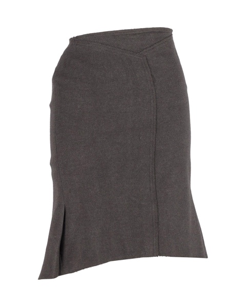 roland mouret midi skirt in grey wool