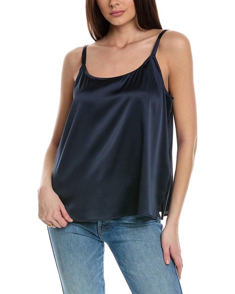 u-neck silk-blend cami