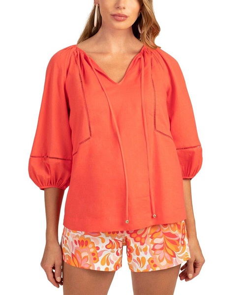 joplin silk-blend top