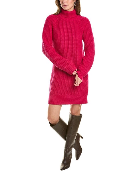 shaker turtleneck cashmere dress