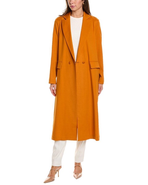 gabardine wool-blend coat