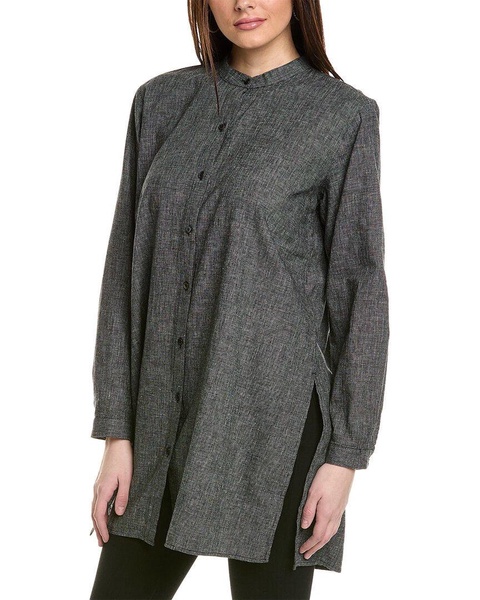 EILEEN FISHER Mandarin Collar Shirt