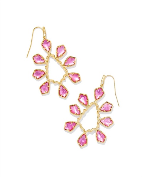 women's camry gold open frame earrings in azalea illusion