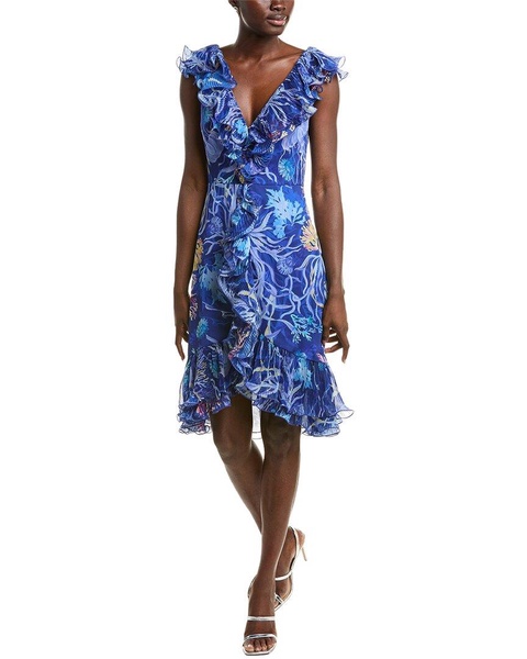 Tadashi Shoji Pleated Ruffle Dress