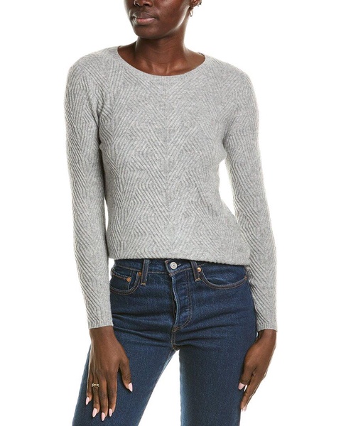 trellis cable cashmere sweater