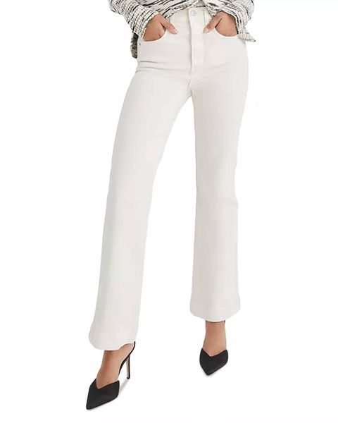 carson high rise jeans in white