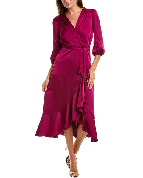 Sam Edelman Fluid Satin Faux Wrap Dress