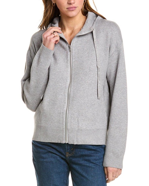 soft knit zip-up hoodie