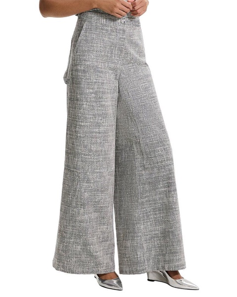 canvas tweed wide leg pant