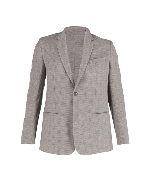 single-breasted jacket in grey wool