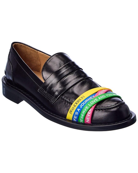 JW Anderson Elastic Straps Leather Loafer