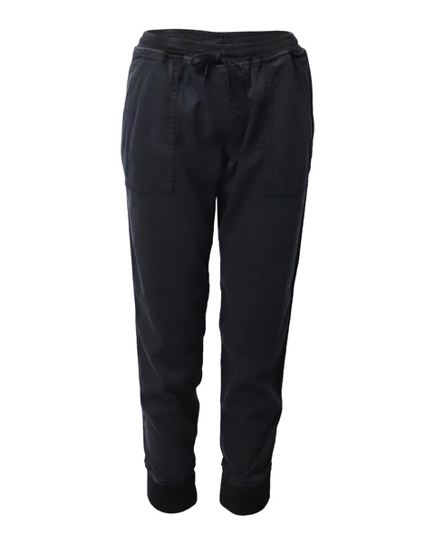 drawstring pants in black lyocell