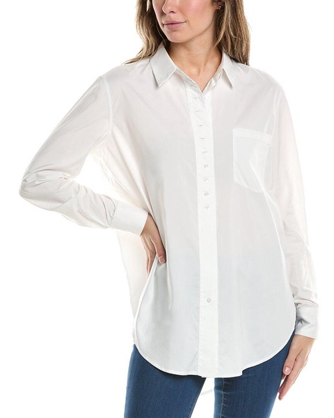 se asymmetrical 3/4 button-down blo