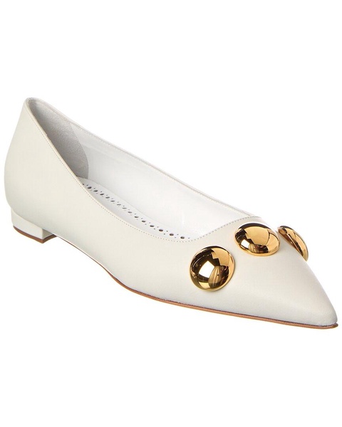 Manolo Blahnik Chappa Leather Flat