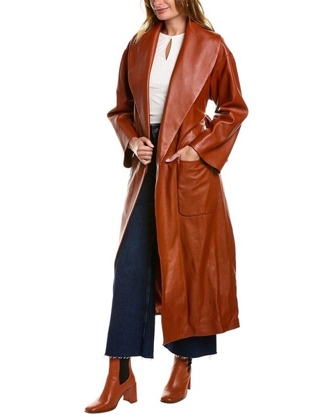 ferragamo leather coat