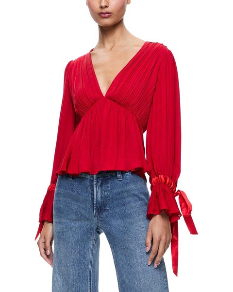 deep v blouse