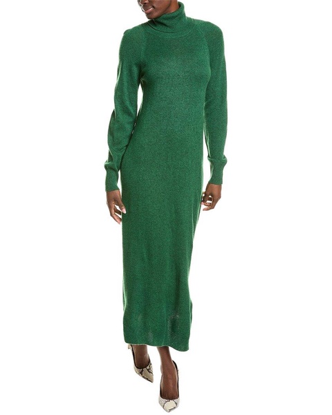 wool & cashmere-blend luxe roll neck dress