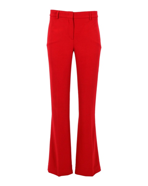 boot-cut trousers in red viscose