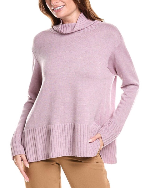 EILEEN FISHER Turtleneck Wool Pullover