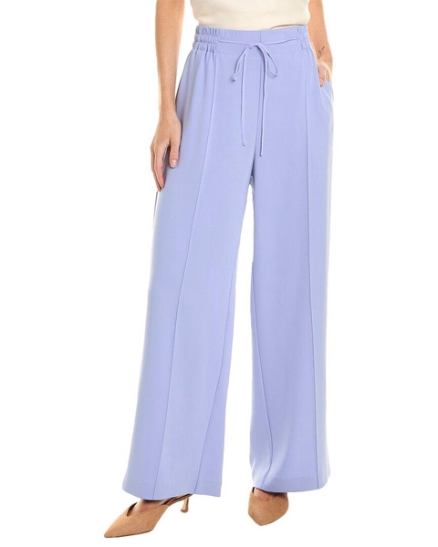 tie waist silk-blend pant