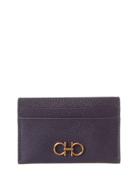 ferragamo gancini leather card holder