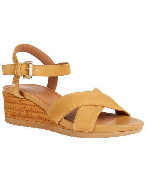 Geox Ischia Leather Wedge Sandal