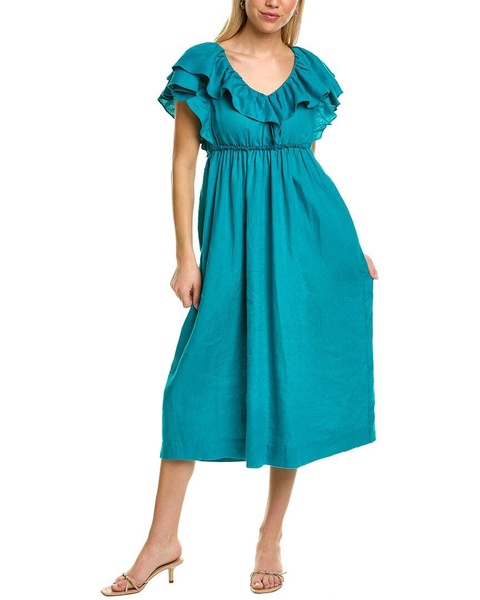 Trina Turk Play Linen Midi Dress