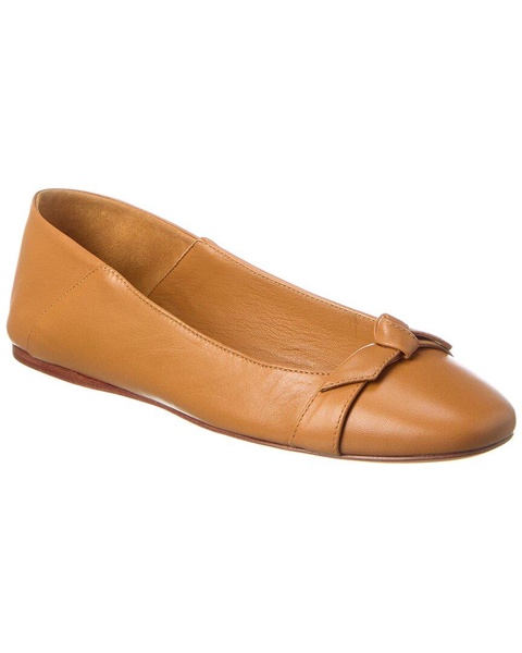 clarita collapsible leather flat