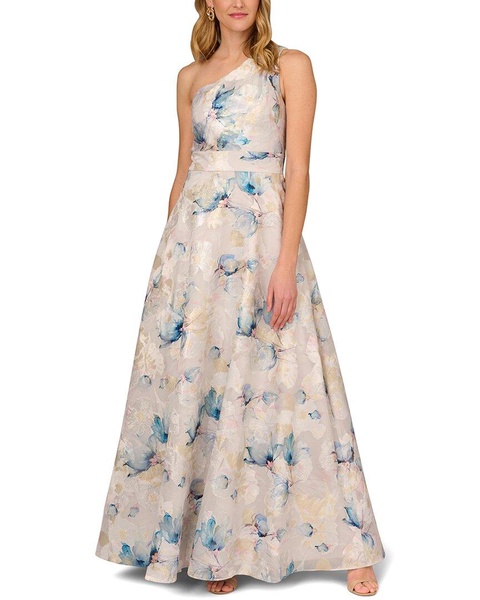 printed jacquard ballgown