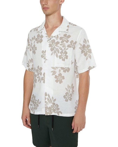 Onia Air Linen-Blend Convertible Vacation Shirt