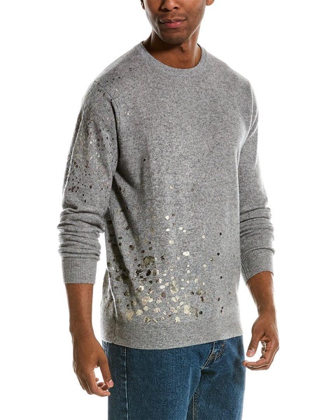 foil wool & cashmere-blend crewneck sweater