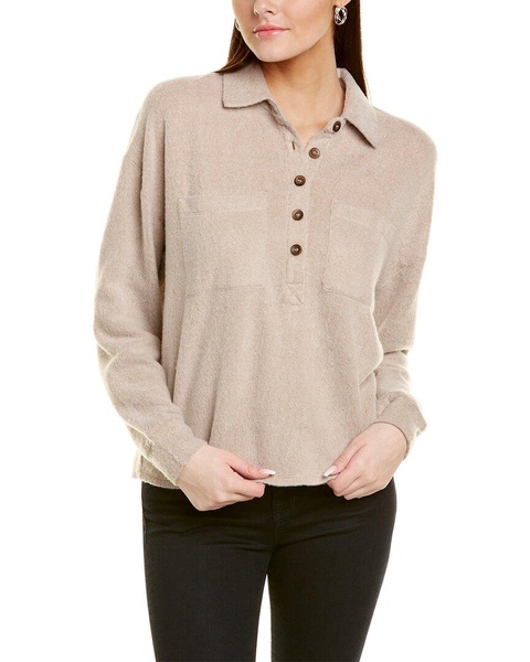 button down polo sweatshirt