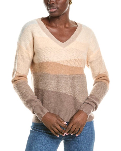 desertscape v-neck cashmere sweater