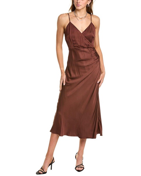 ennis satin slip midi dress