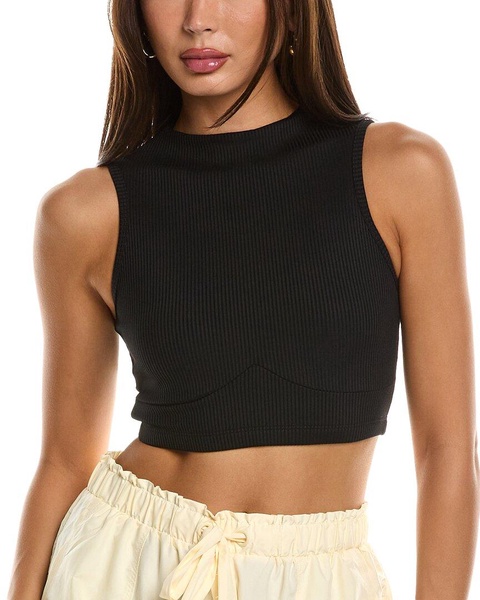 ribbed mock neck bra