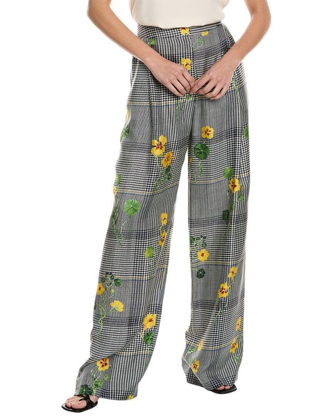 wide leg silk trouser