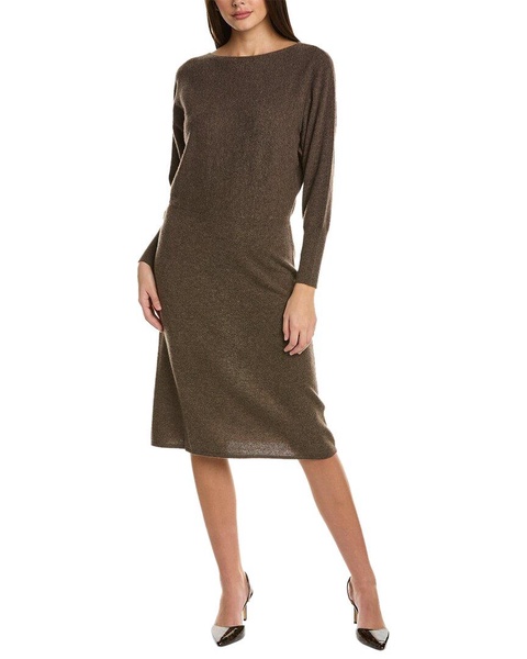 off-the-shoulder cashmere dress