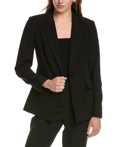 Elie Tahari Notch Collar One-Button Blazer