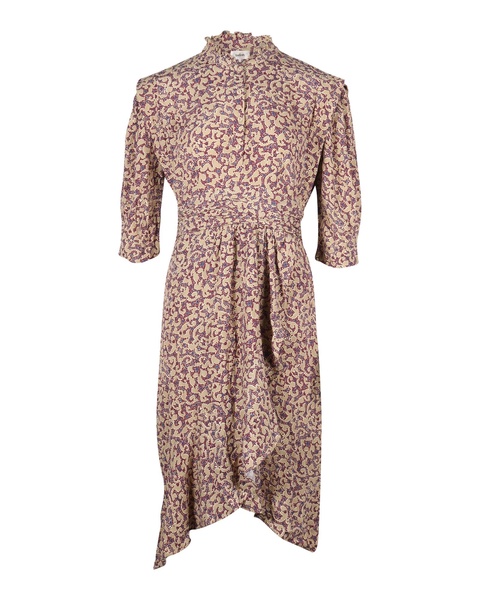 floral midi dress in multicolor viscose