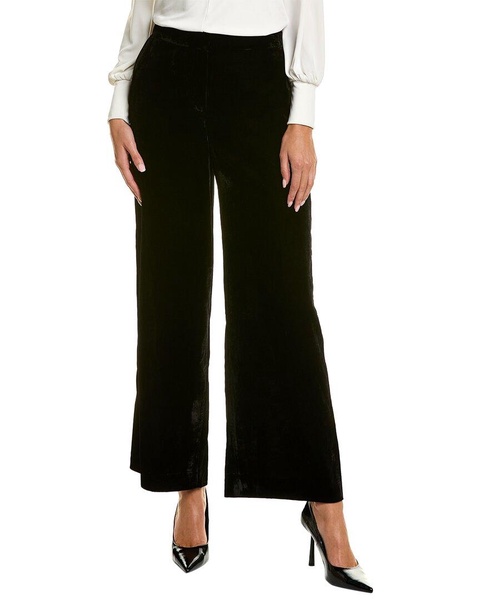 velvet wide leg trouser