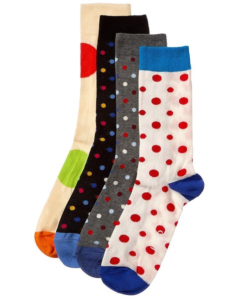 set of 5 mixed dot sock