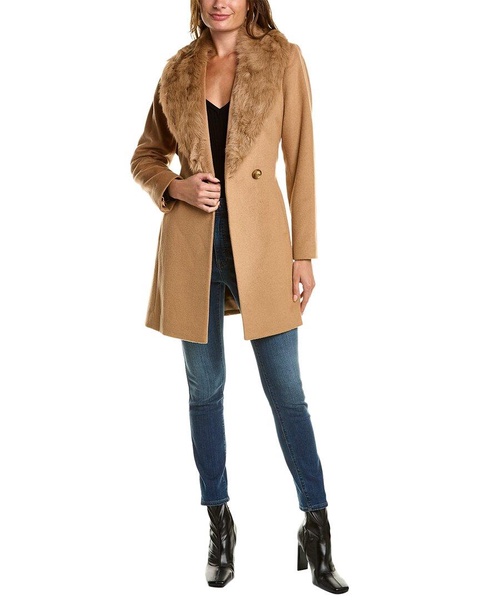 sofiacashmere Toscana Shawl Collar Wool-Blend Coat