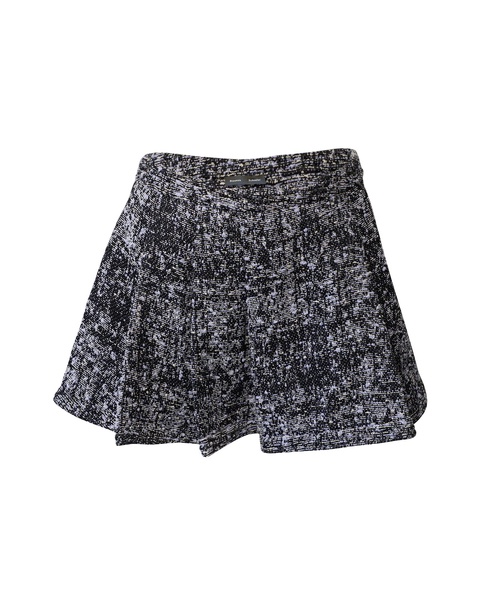 tweed skater mini skirt in multicolor cotton