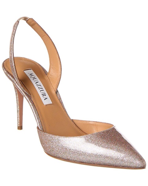 Aquazzura So Nude 85 Glitter Vinyl Slingback Pump